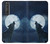 S3693 Grim White Wolf Full Moon Case Cover Custodia per Sony Xperia 1 III