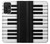 S3078 Black and White Piano Keyboard Case Cover Custodia per Samsung Galaxy A72, Galaxy A72 5G