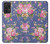 S3265 Vintage Flower Pattern Case Cover Custodia per Samsung Galaxy A72, Galaxy A72 5G