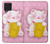 S3025 Pink Maneki Neko Lucky Cat Case Cover Custodia per Samsung Galaxy F62