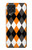 S3421 Black Orange White Argyle Plaid Case Cover Custodia per Samsung Galaxy F62