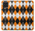 S3421 Black Orange White Argyle Plaid Case Cover Custodia per Samsung Galaxy F62