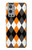 S3421 Black Orange White Argyle Plaid Case Cover Custodia per OnePlus 9 Pro