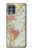 S3418 Vintage World Map Case Cover Custodia per Motorola Edge S