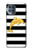 S2882 Black and White Striped Gold Dolphin Case Cover Custodia per Motorola Moto G100