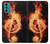 S0493 Music Note Burn Case Cover Custodia per Motorola Moto G60, G40 Fusion