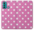 S2358 Pink Polka Dots Case Cover Custodia per Motorola Moto G60, G40 Fusion