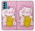 S3025 Pink Maneki Neko Lucky Cat Case Cover Custodia per Motorola Moto G60, G40 Fusion