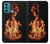 S3379 Fire Frame Case Cover Custodia per Motorola Moto G60, G40 Fusion