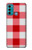 S3535 Red Gingham Case Cover Custodia per Motorola Moto G60, G40 Fusion