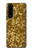 S3388 Gold Glitter Graphic Print Case Cover Custodia per Sony Xperia 5 III