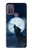 S3693 Grim White Wolf Full Moon Case Cover Custodia per Motorola Moto G10 Power