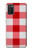 S3535 Red Gingham Case Cover Custodia per Samsung Galaxy A03S