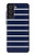 S2767 Navy White Striped Case Cover Custodia per Samsung Galaxy S21 FE 5G