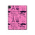S2885 Paris Pink Case Cover Custodia per iPad Pro 12.9 (2022, 2021, 2020, 2018), iPad Air 13 (2025, 2024)
