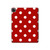 S2951 Red Polka Dots Case Cover Custodia per iPad Pro 12.9 (2022, 2021, 2020, 2018), Air 13 (2024)