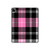 S3091 Pink Plaid Pattern Case Cover Custodia per iPad Pro 12.9 (2022, 2021, 2020, 2018), Air 13 (2024)