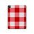 S3535 Red Gingham Case Cover Custodia per iPad Pro 12.9 (2022, 2021, 2020, 2018), iPad Air 13 (2025, 2024)