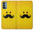 S1145 Yellow Mustache Sun Case Cover Custodia per OnePlus Nord N200 5G