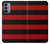 S2638 Black and Red Striped Case Cover Custodia per OnePlus Nord N200 5G