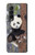 S3793 Cute Baby Panda Snow Painting Case Cover Custodia per Samsung Galaxy Z Fold 3 5G