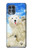 S3794 Arctic Polar Bear in Love with Seal Paint Case Cover Custodia per Motorola Edge S