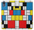 S3814 Piet Mondrian Line Art Composition Case Cover Custodia per Motorola Moto E6, Moto E (6th Gen)
