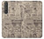 S3819 Retro Vintage Paper Case Cover Custodia per Sony Xperia 1 III