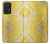 S2713 Yellow Snake Skin Graphic Printed Case Cover Custodia per Samsung Galaxy A52s 5G