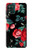 S3112 Rose Floral Pattern Black Case Cover Custodia per Motorola Moto G Stylus 5G