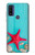 S3428 Aqua Wood Starfish Shell Case Cover Custodia per Motorola G Pure