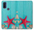 S3428 Aqua Wood Starfish Shell Case Cover Custodia per Motorola G Pure