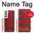 S2374 Tartan Red Pattern Case Cover Custodia per Samsung Galaxy S22