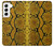 S3365 Yellow Python Skin Graphic Print Case Cover Custodia per Samsung Galaxy S22