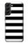 S1596 Black and White Striped Case Cover Custodia per Samsung Galaxy S22 Plus