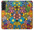 S3281 Colorful Hippie Flowers Pattern Case Cover Custodia per Samsung Galaxy S22 Plus