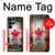 S2490 Canada Maple Leaf Flag Texture Case Cover Custodia per Samsung Galaxy S22 Ultra