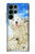 S3794 Arctic Polar Bear in Love with Seal Paint Case Cover Custodia per Samsung Galaxy S22 Ultra