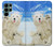 S3794 Arctic Polar Bear in Love with Seal Paint Case Cover Custodia per Samsung Galaxy S22 Ultra
