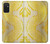 S2713 Yellow Snake Skin Graphic Printed Case Cover Custodia per Samsung Galaxy M52 5G