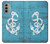 S3053 Marine Anchor Blue Case Cover Custodia per Motorola Moto G51 5G