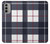 S3452 Plaid Fabric Pattern Case Cover Custodia per Motorola Moto G51 5G