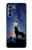 S3555 Wolf Howling Million Star Case Cover Custodia per Motorola Edge S30