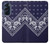 S3357 Navy Blue Bandana Pattern Case Cover Custodia per Motorola Edge X30