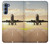 S3837 Airplane Take off Sunrise Case Cover Custodia per Motorola Edge S30