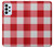 S3535 Red Gingham Case Cover Custodia per Samsung Galaxy A23