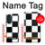 S2492 Black and White Check Case Cover Custodia per Motorola Edge 30 Pro