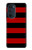 S2638 Black and Red Striped Case Cover Custodia per Motorola Edge 30 Pro