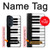 S3078 Black and White Piano Keyboard Case Cover Custodia per Motorola Edge 30 Pro