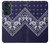 S3357 Navy Blue Bandana Pattern Case Cover Custodia per Motorola Edge 30 Pro